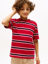 TOMMY HILFIGER Cotton Stripe T-Shirt Red